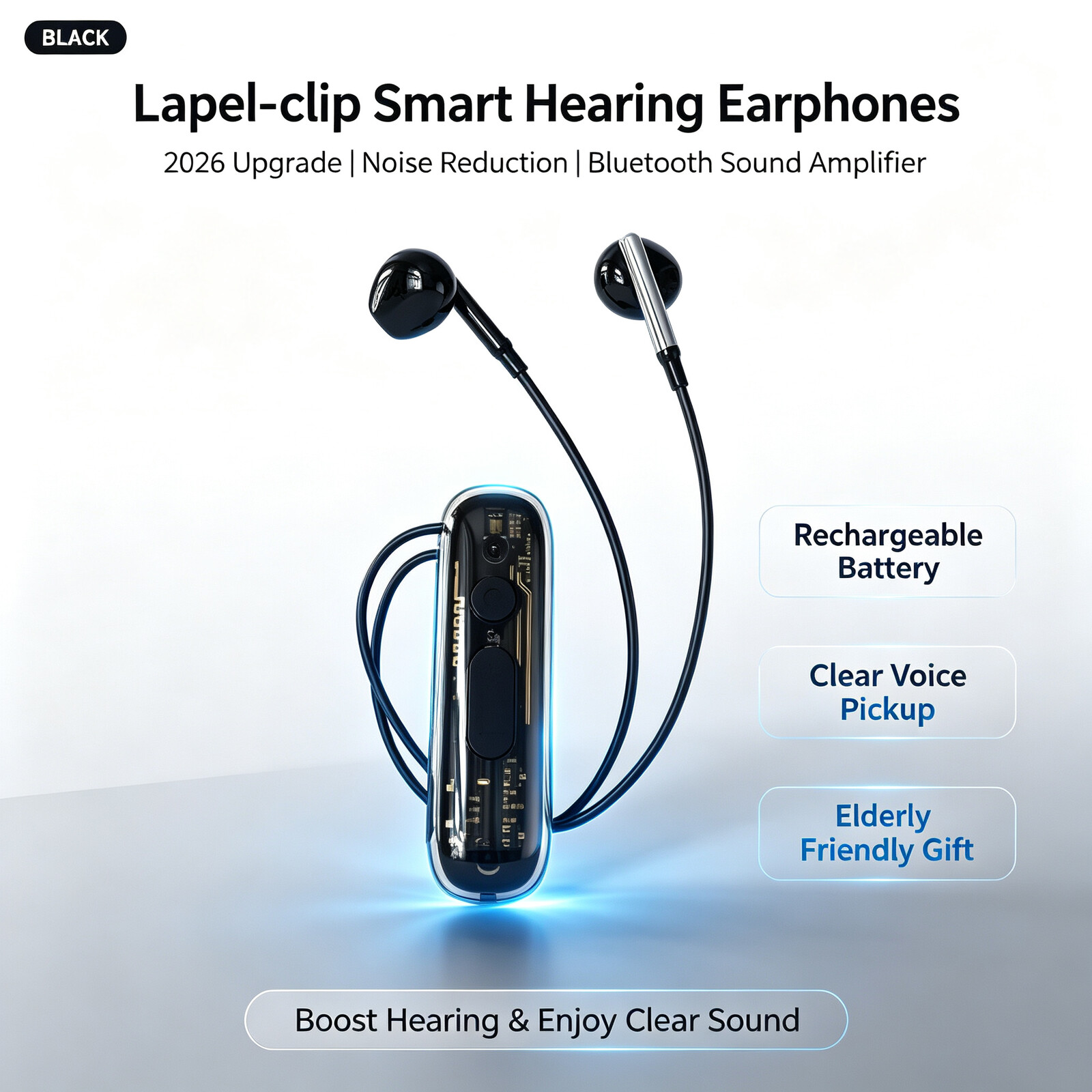 Smart Noise Reduction Lapel Microphone - 2026 라펠 클립형 충전식 사운드 앰프