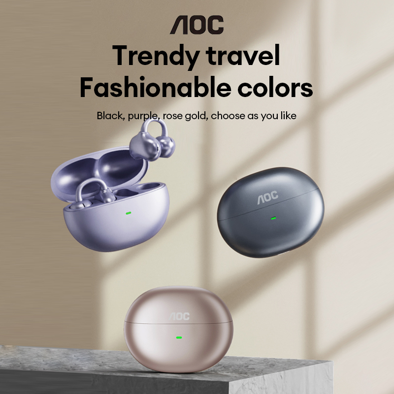 Charging Case For Wireless Microphones - AOC ACD2544 무선 블루투스 이어클립 이어버드