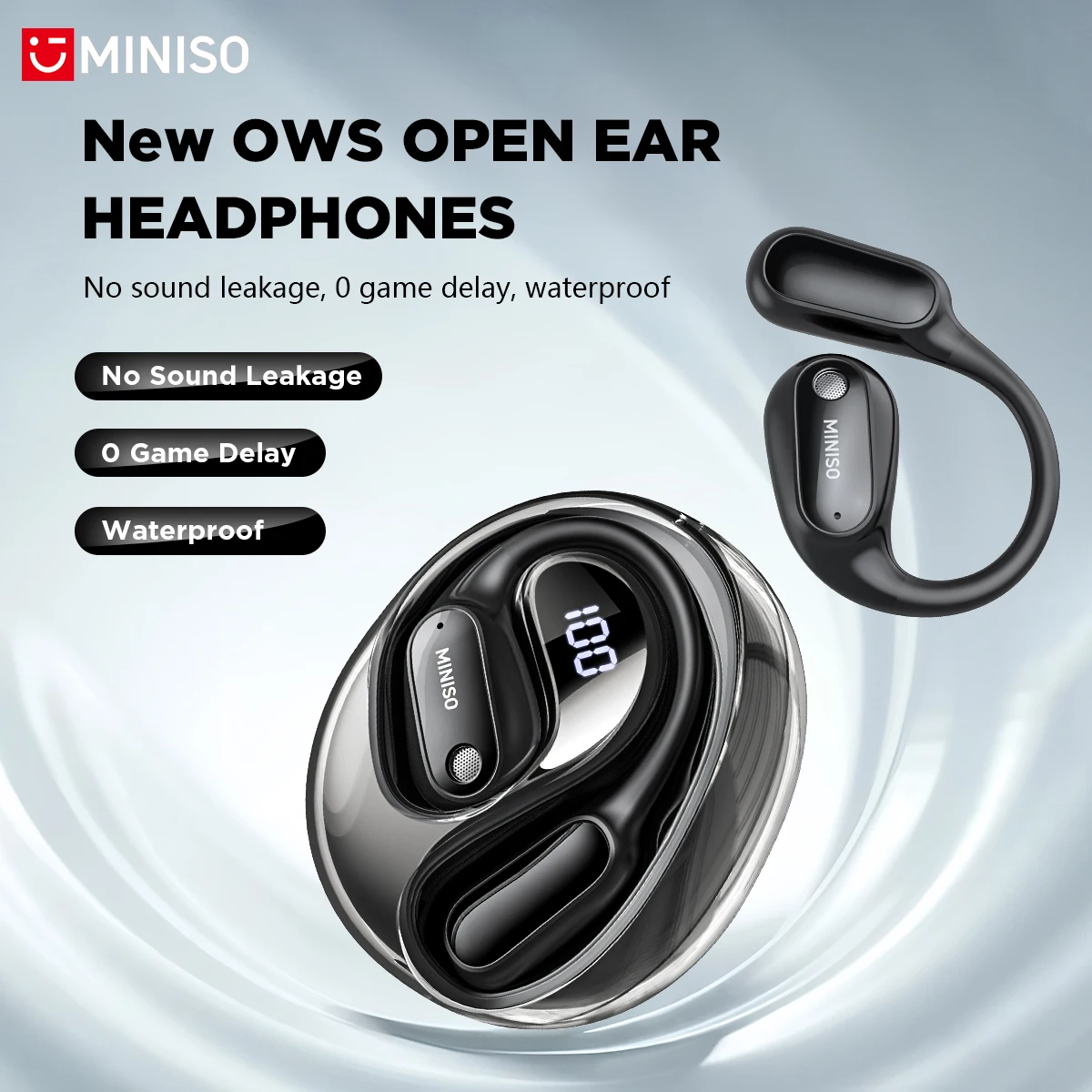 Charging Case For Wireless Microphones - MINISO MS190 실시간 AI 음성 번역