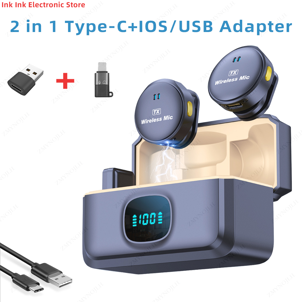 Charging Case For Wireless Microphones - 2.4GHz 무선 라발리에 마이크 마그네틱 핀