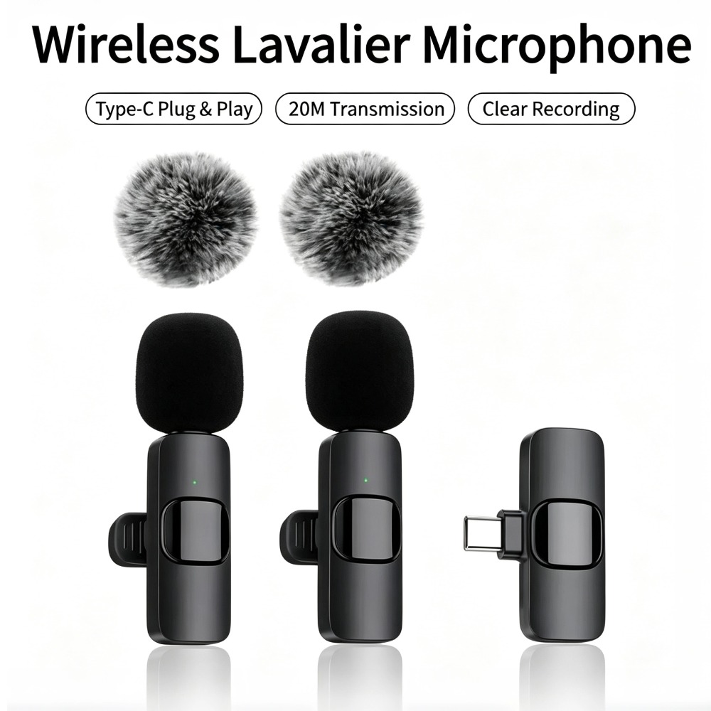 Wireless Mic For Smartphone Video Recording - 라발리에 무선 마이크 오디오 비디오 녹음