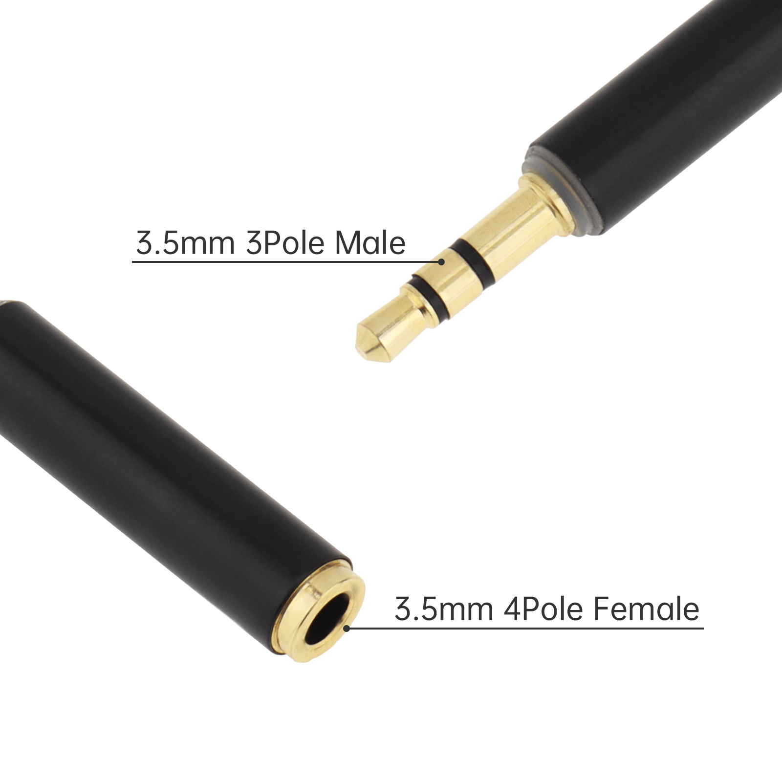 금도금 3.5mm 오디오 어댑터 변환기 TRS 남성-여 - 3.5Mm Trs To Trrs Adapter Audio Cable 리뷰 및 가격