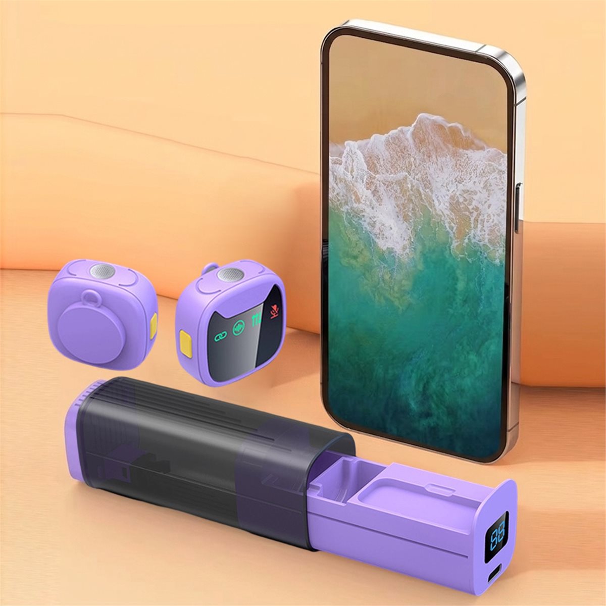 DT75BG LED 디스플레이 스마트폰용 무선 라발리어 - Wireless Mic For Smartphone Video Recording 리뷰 및 가격