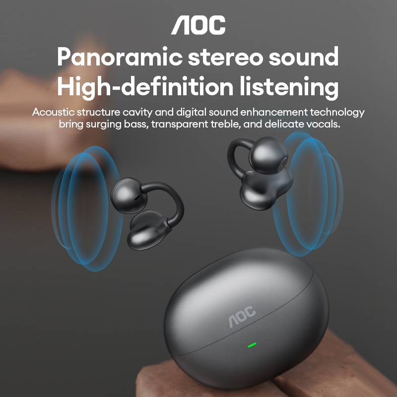 AOC ACD2544 무선 블루투스 이어클립 이어버드  - Charging Case For Wireless Microphones 리뷰 및 가격