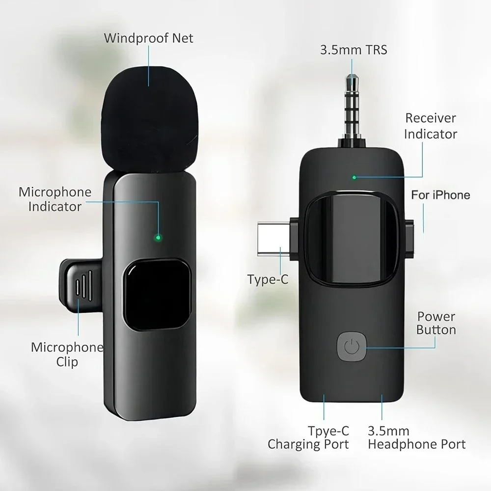 무선 라발리에 마이크 타입-C 스마트폰용 미니 마이크, - Wireless Mic For Smartphone Video Recording 리뷰 및 가격