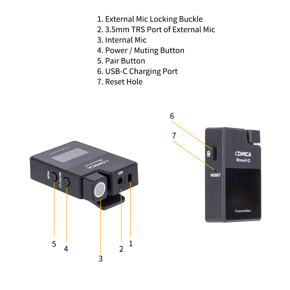 Comica BoomX D MI1/2 iphone 스마 - Wireless Mic For Smartphone Video Recording 리뷰 및 가격