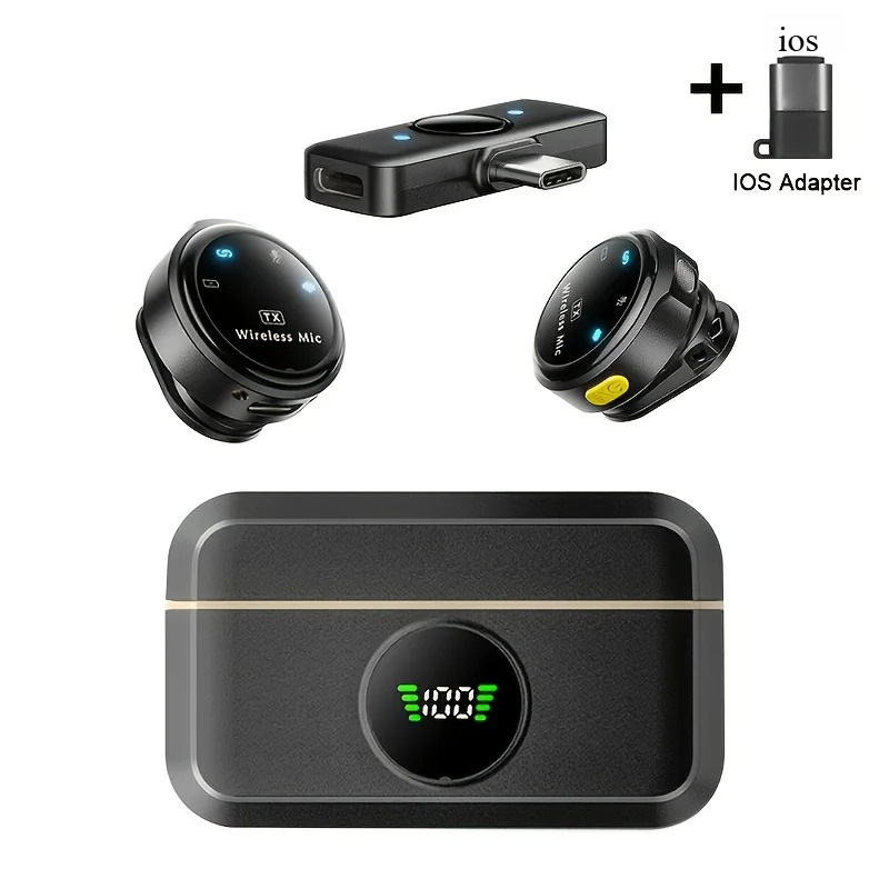 아이폰 및 안드로이드용 무선 라발리에 마이크, USB- - Charging Case For Wireless Microphones 리뷰 및 가격