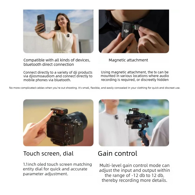 오리지널 DJI 마이크 미니 2 무선 라발리에 마이크  - Magnetic Lavalier Microphone Clip On 리뷰 및 가격