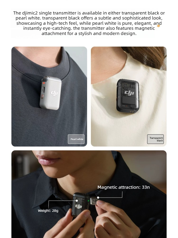 오리지널 DJI 마이크 미니 2 무선 라발리에 마이크  - Magnetic Lavalier Microphone Clip On 리뷰 및 가격