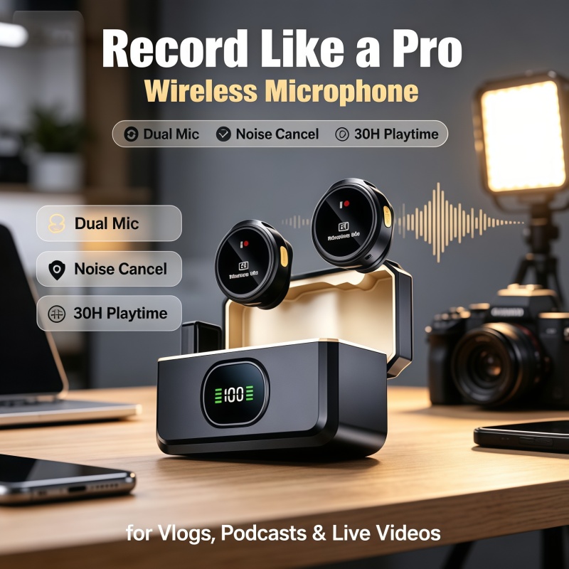 새로운 무선 라발리에 핀 마이크 아이폰 안드로이드/iO - Wireless Lavalier Microphone Type C Lightning 리뷰 및 가격