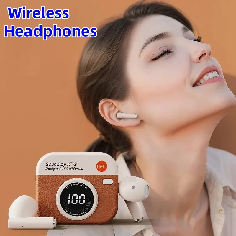 최신 유행의 빈티지 카메라 디자인, 무선 블루투스 이어 - Charging Case For Wireless Microphones 리뷰 및 가격