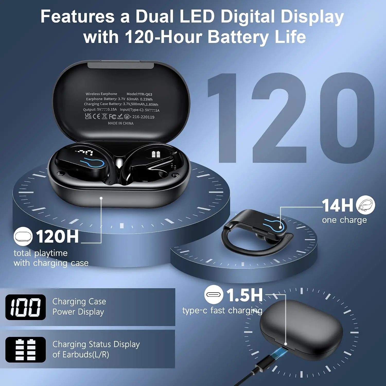 정품 NEW Q63 TWS 무선 블루투스 헤드셋, 6. - Wireless Lavalier Microphone Type C Lightning 리뷰 및 가격