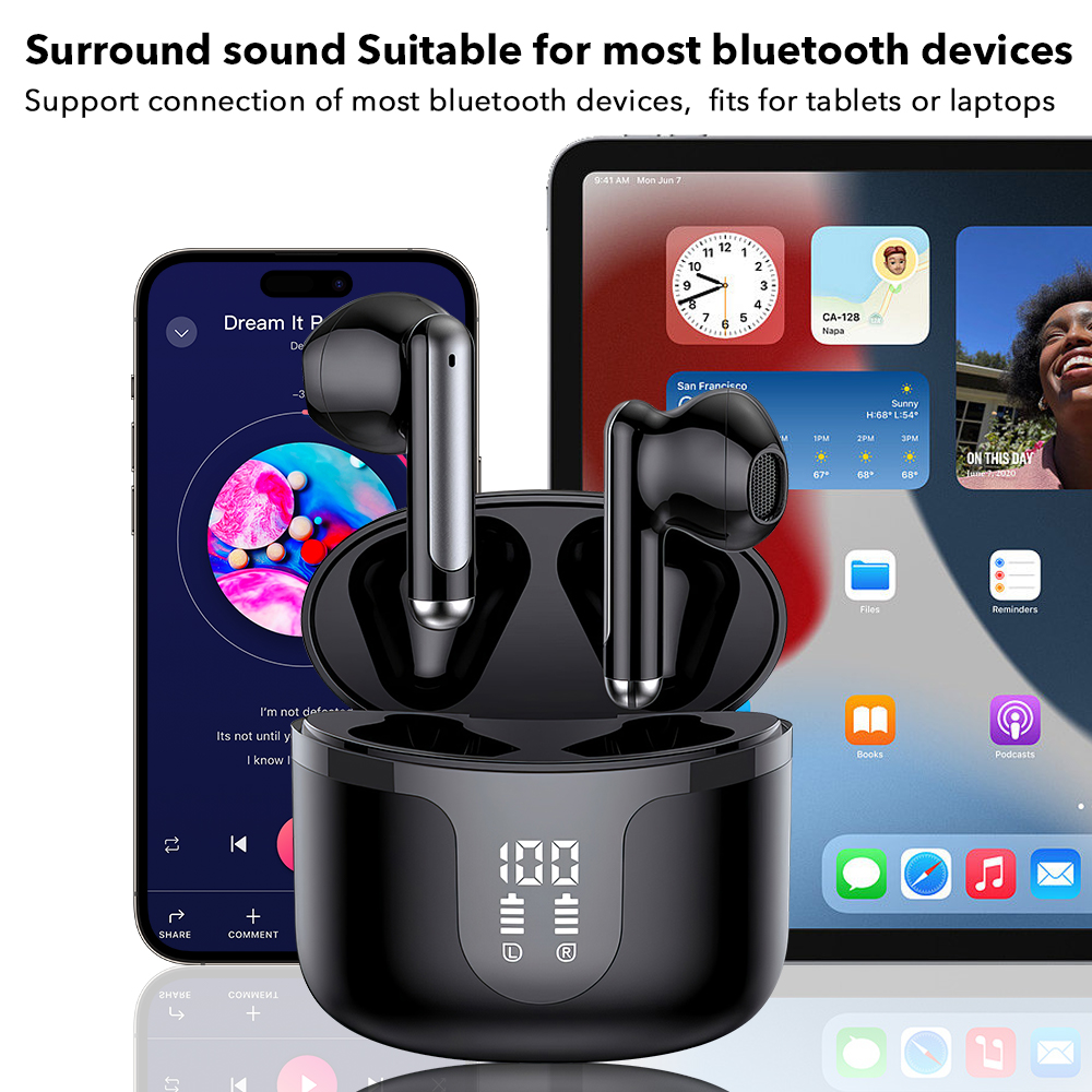 Mpow S47 진정한 무선 블루투스 V5.3 이어폰, - Wireless Lavalier Microphone Type C Lightning 리뷰 및 가격