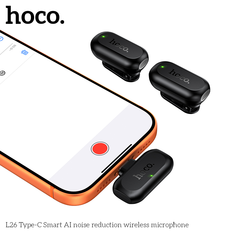 HOCO L26 타입-C 스마트 AI 노이즈 감소 무선 - Smart Noise Reduction Lapel Microphone 리뷰 및 가격
