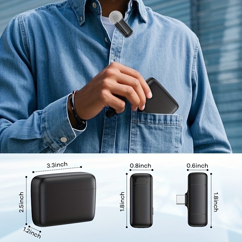 충전식 충전 케이스 미니 무선 클립온 라발리에 마이크  - Smart Noise Reduction Lapel Microphone 리뷰 및 가격