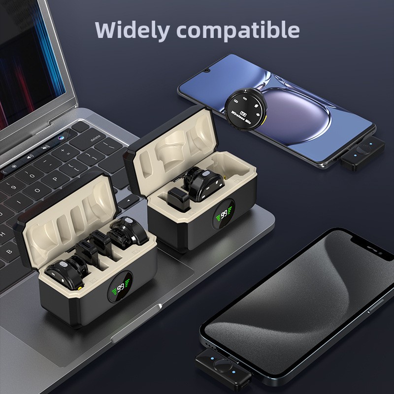 Q83 마그네틱 라발리어 마이크 2TX+2RX 라운드  - Wireless Lavalier Microphone Type C Lightning 리뷰 및 가격