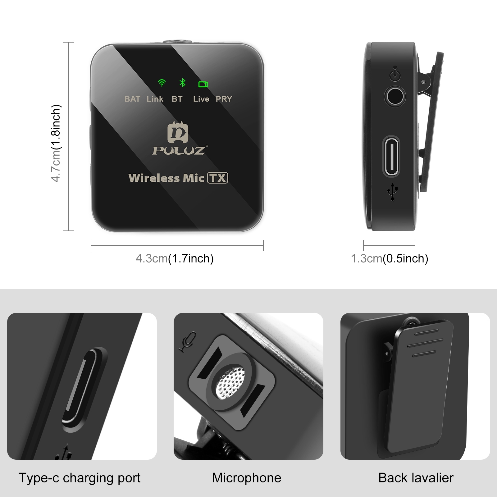 2.4GHz 무선 블루투스 마이크, TX/RX 기능,  - Wireless Mic For Smartphone Video Recording 리뷰 및 가격