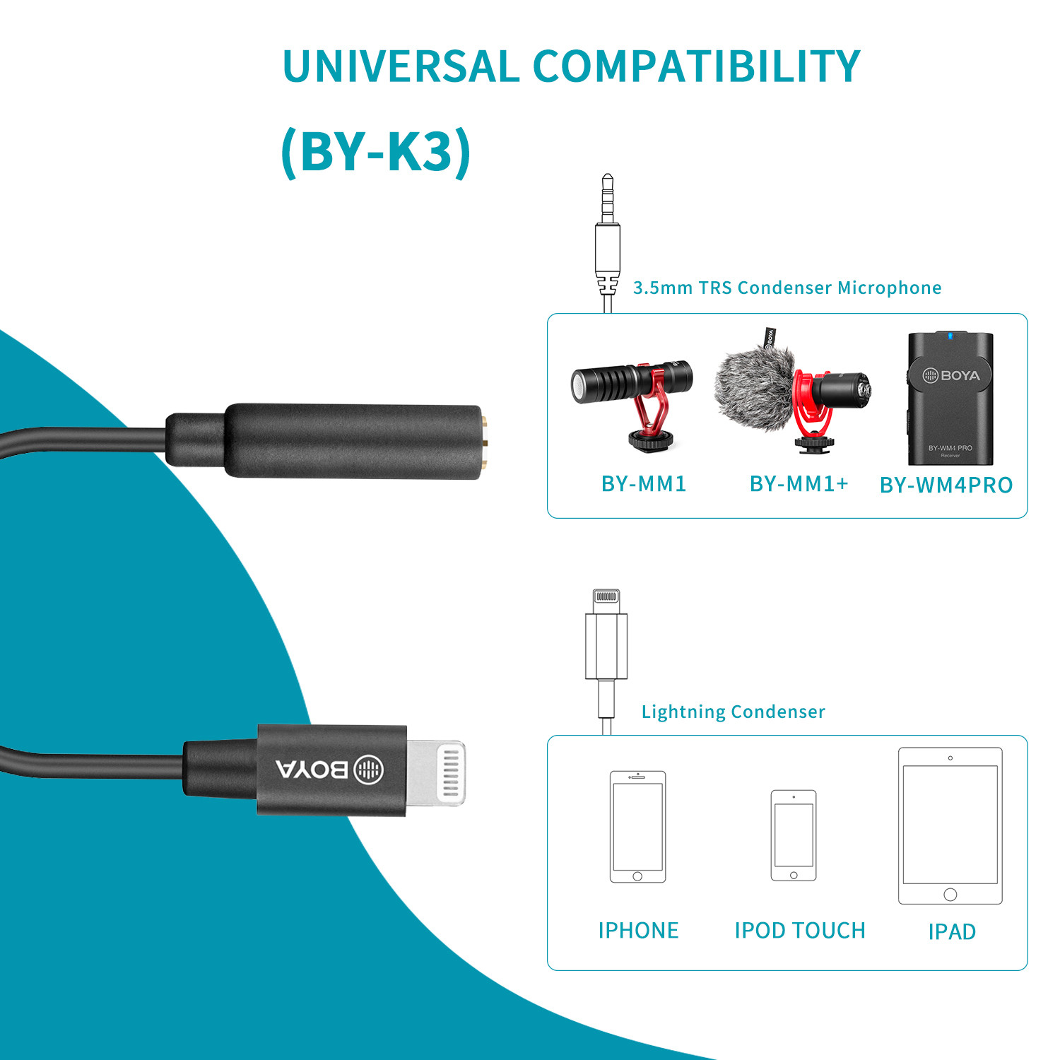 마이크 어댑터 BOYA BY-K1-K9 3.5mm 마이 - 3.5Mm Trs To Trrs Adapter Audio Cable 리뷰 및 가격