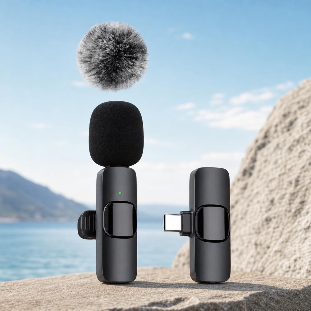 듀얼 무선 라발리에 마이크, 노이즈 캔슬링 기능, 플러 - Wireless Lavalier Microphone Type C Lightning 리뷰 및 가격