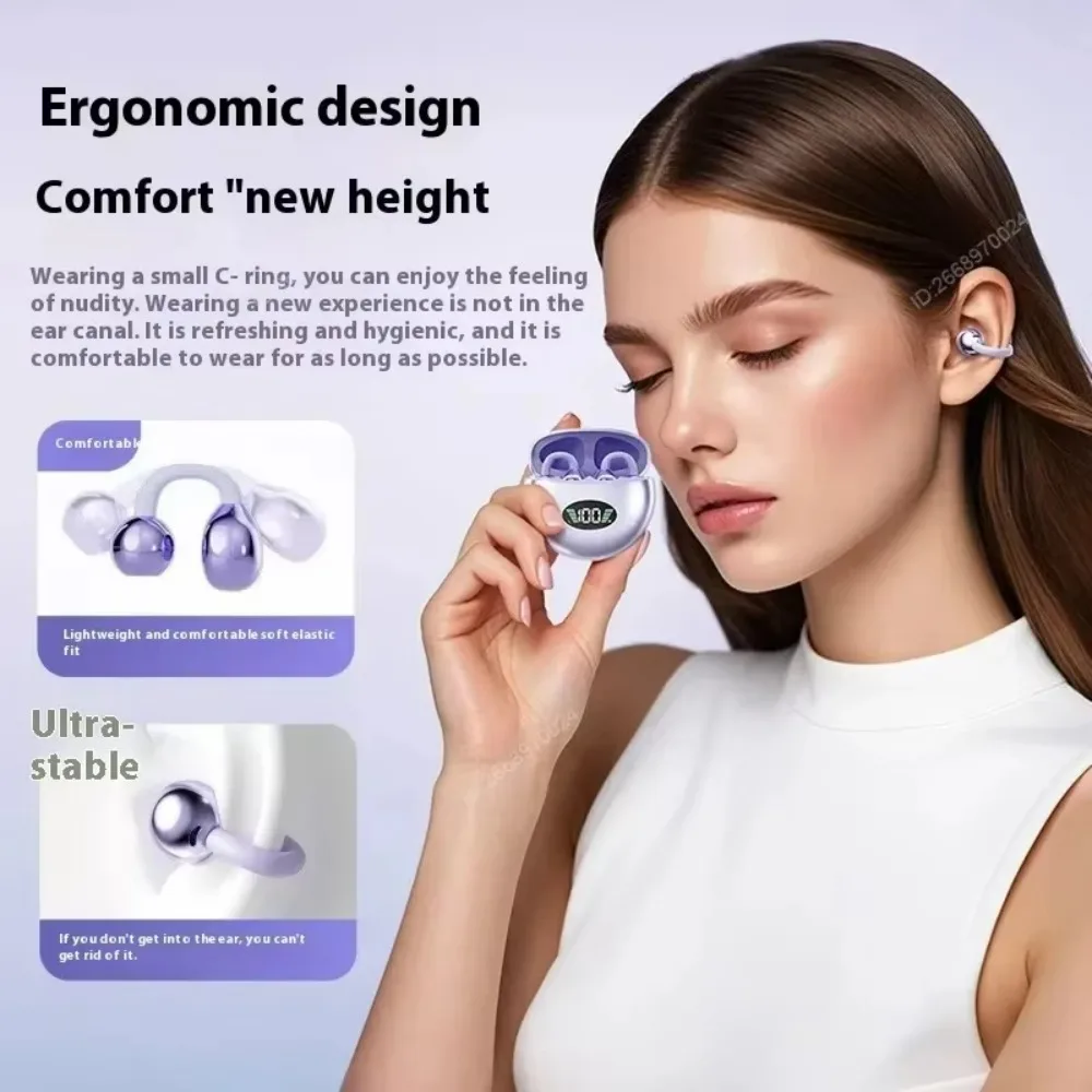 2028 무선 블루투스 이어폰, 클립형 Q71 이어폰, - Charging Case For Wireless Microphones 리뷰 및 가격
