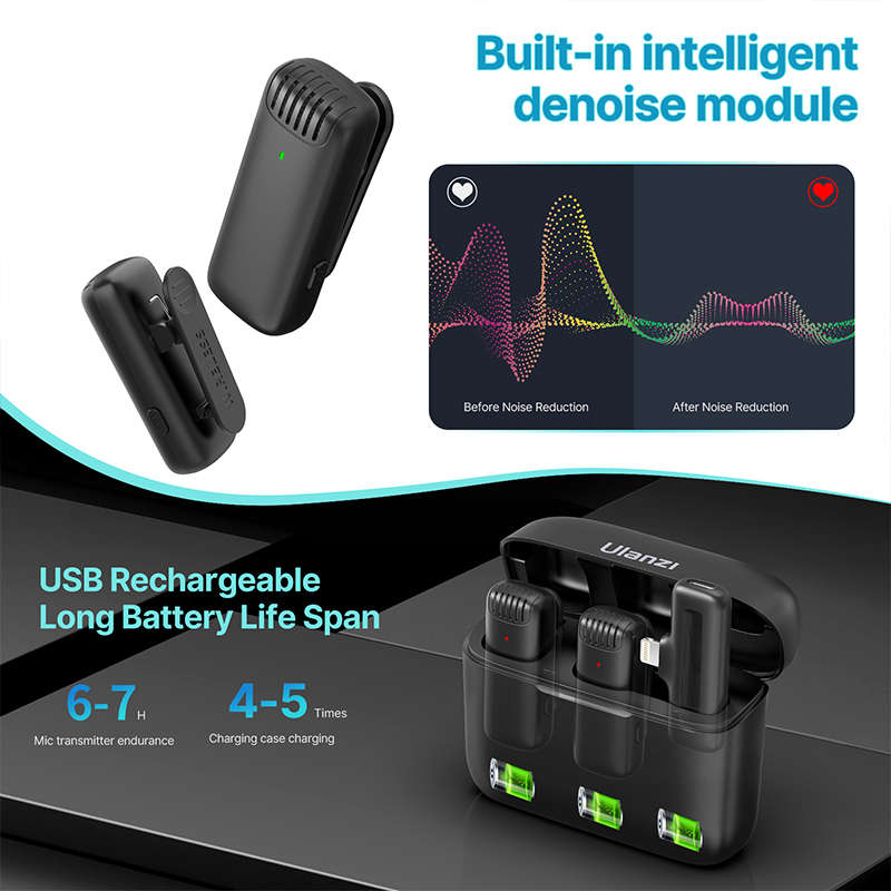 Ulanzi J12 무선 라 발리에 마이크 오디오 비디 - Wireless Mic For Smartphone Video Recording 리뷰 및 가격