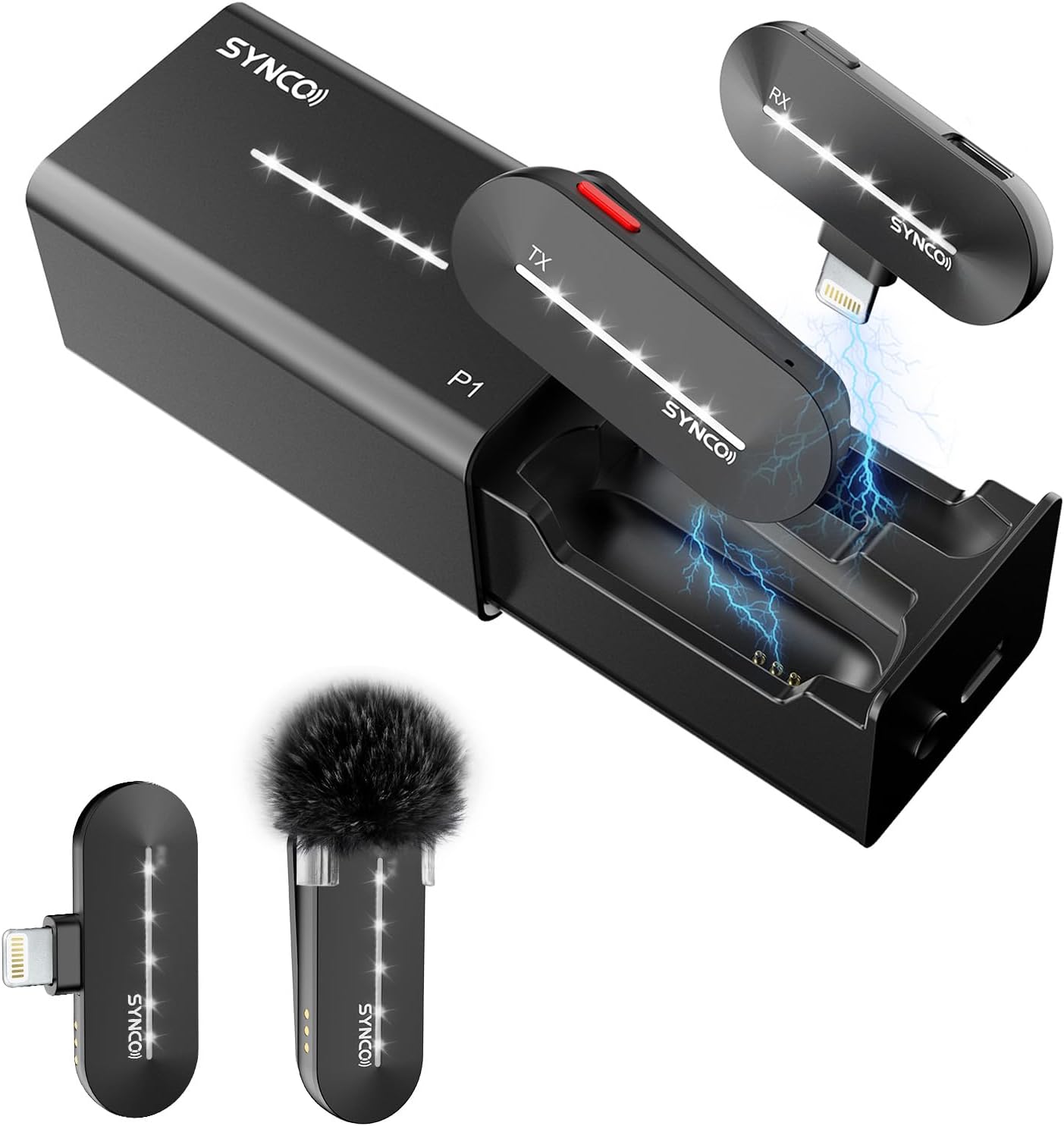 SYNCO 무선 라발리어 마이크 P1SL 2.4GHz  - Charging Case For Wireless Microphones 리뷰 및 가격