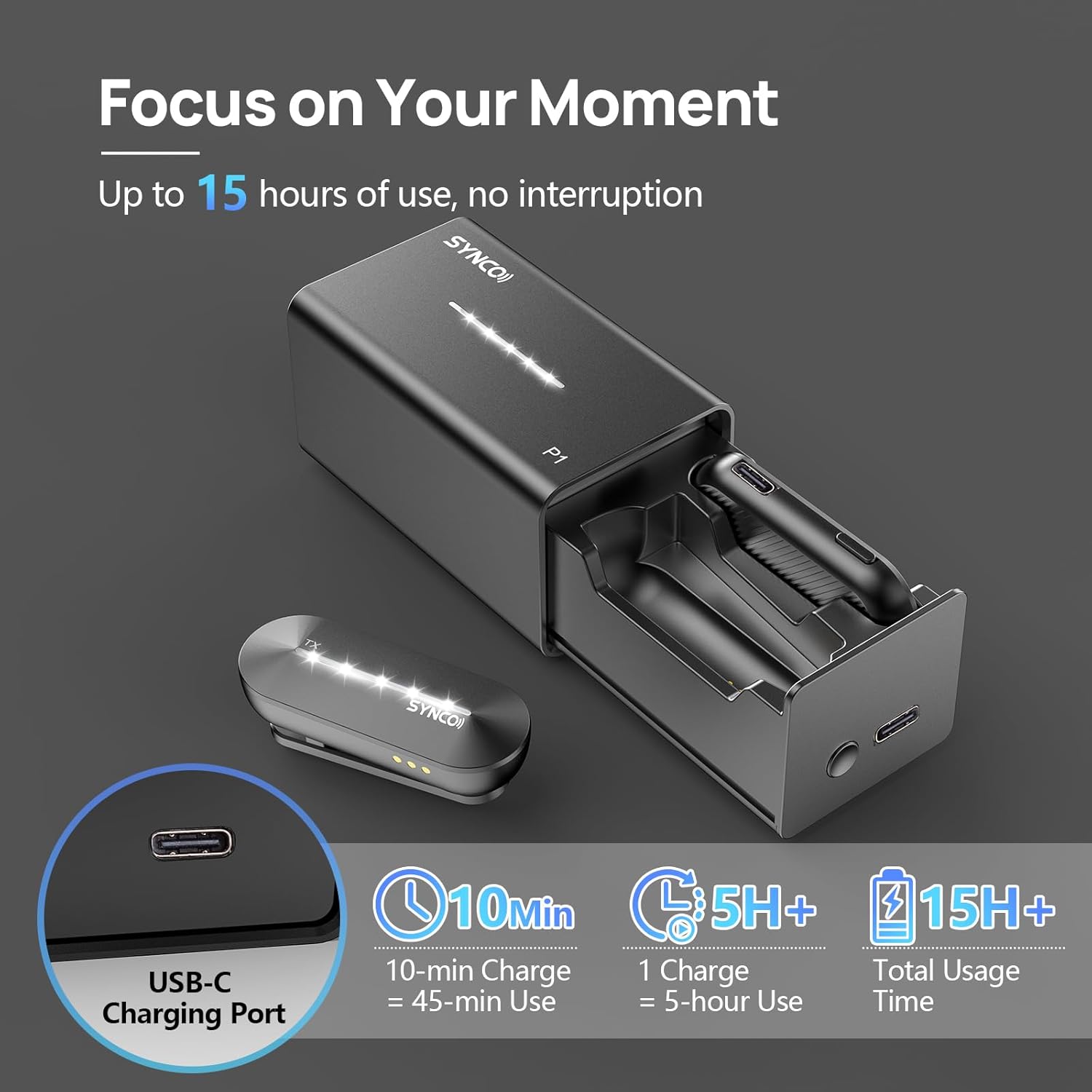 SYNCO 무선 라발리어 마이크 P1SL 2.4GHz  - Charging Case For Wireless Microphones 리뷰 및 가격