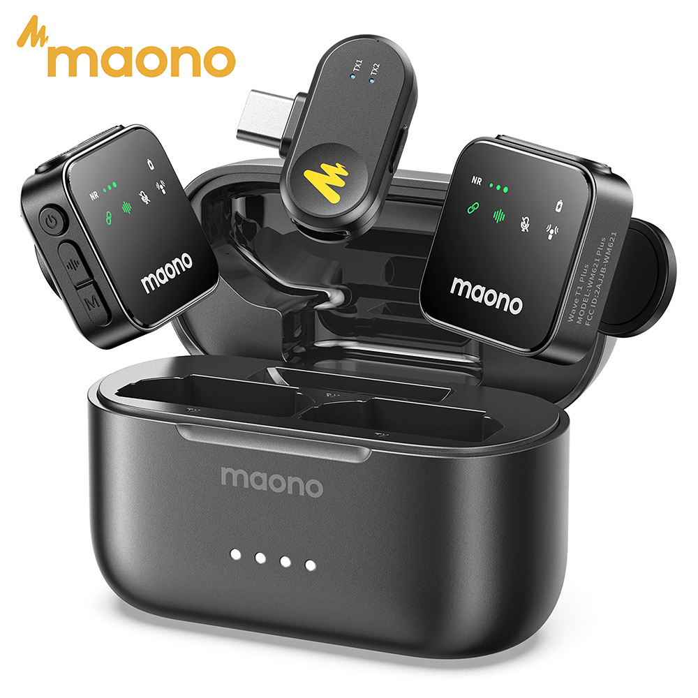 MAONO T1 Plus 듀얼 캡슐 무선 라발리에 마이 - Wireless Podcast Microphone Dual Mic 리뷰 및 가격