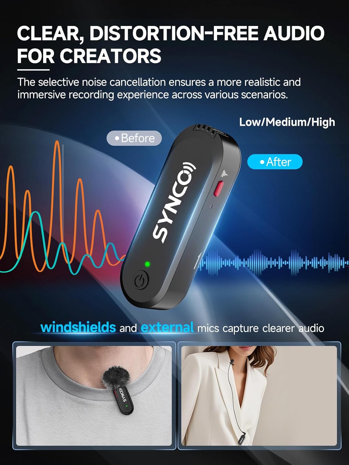 SYNCO G3 PRO 2.4G 무선 듀얼 라발리어 마 - Wireless Podcast Microphone Dual Mic 리뷰 및 가격