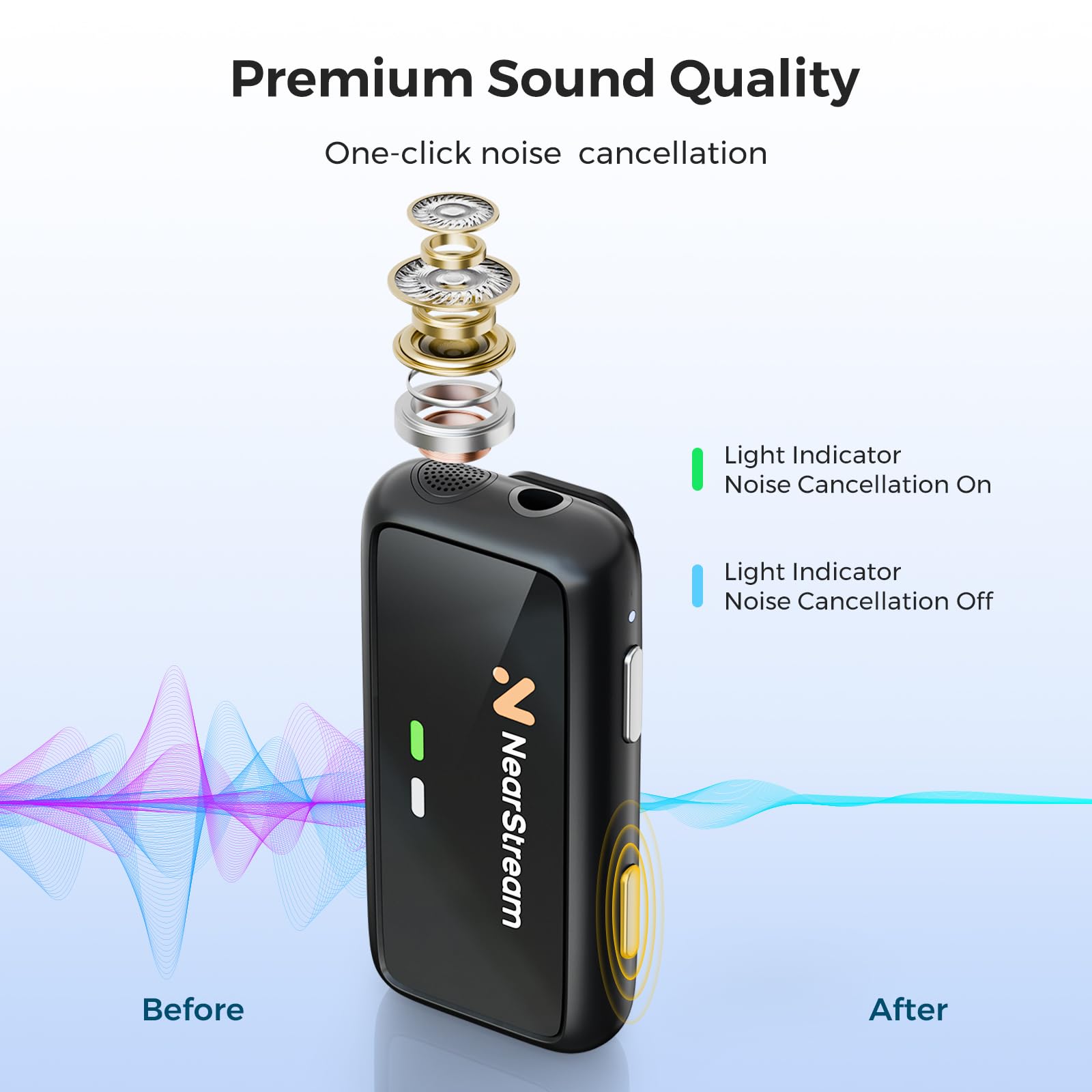 NearStream 1-2 블루투스 핀 마이크, 2.4 - Wireless Podcast Microphone Dual Mic 리뷰 및 가격