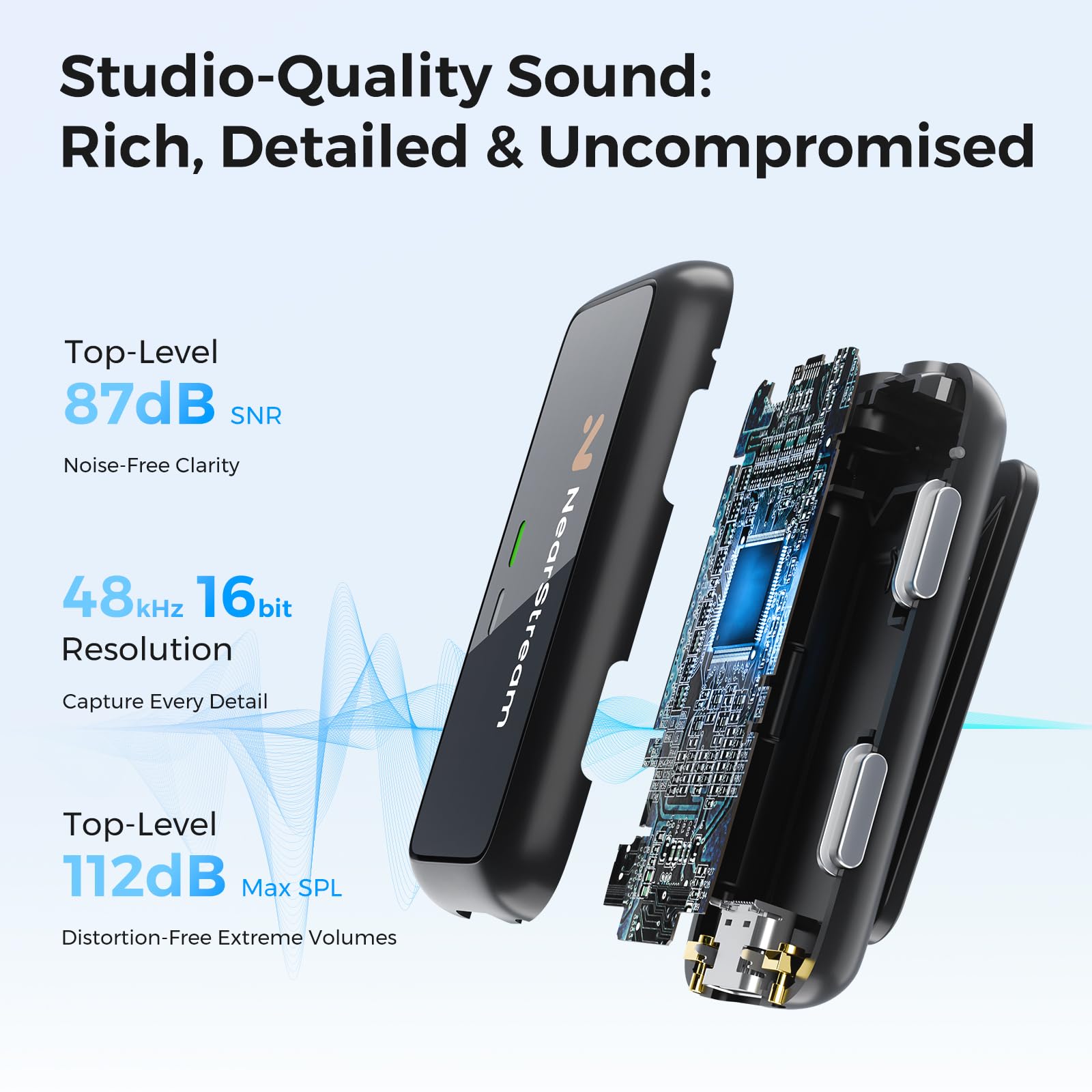 NearStream 1-2 블루투스 핀 마이크, 2.4 - Wireless Podcast Microphone Dual Mic 리뷰 및 가격