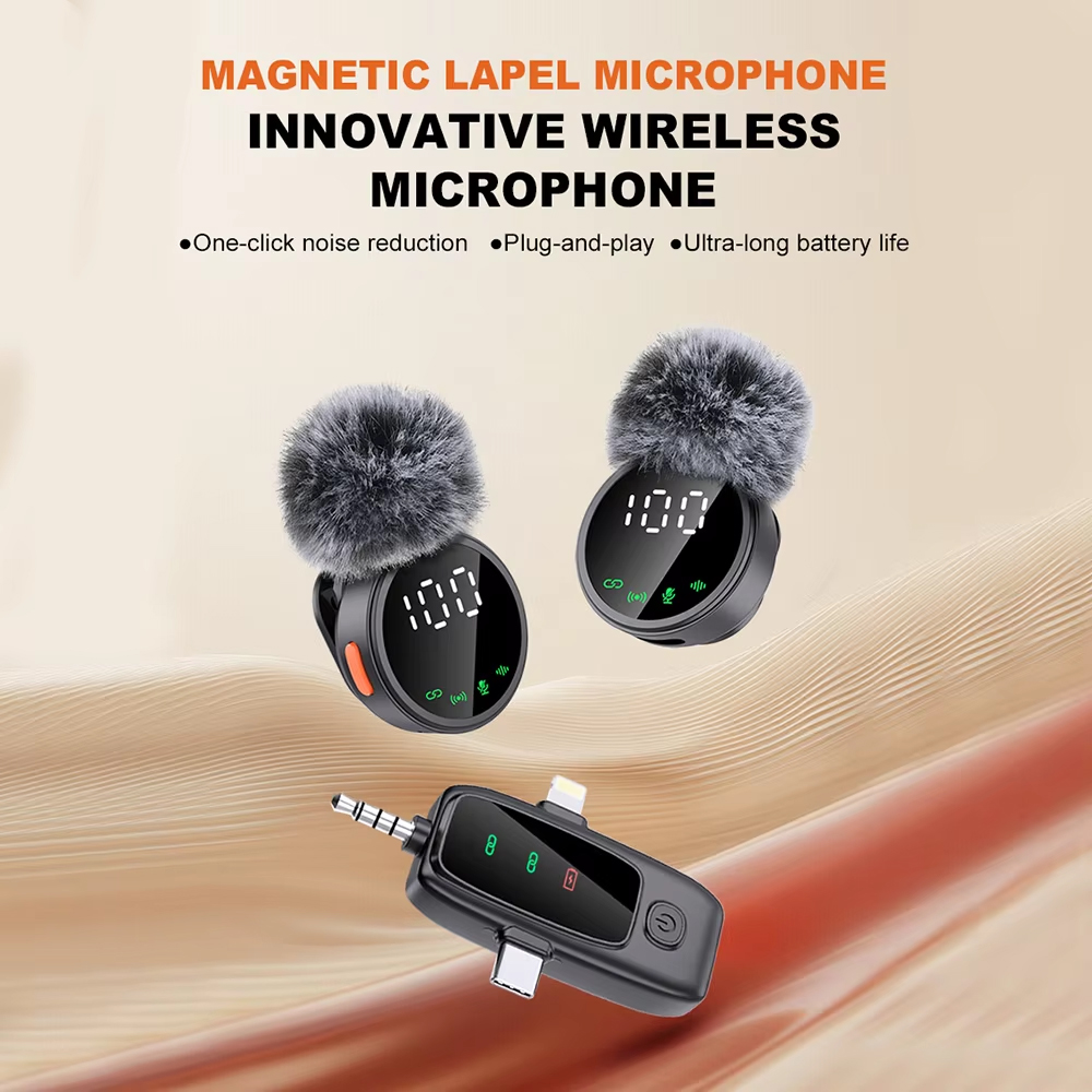 미니 무선 클립형 라발리에 마이크, 자석 충전 방식,  - Magnetic Lavalier Microphone Clip On 리뷰 및 가격