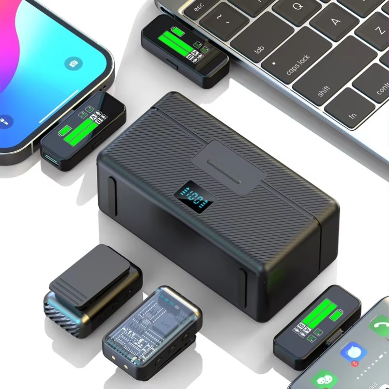 USB 무선 라발리어 마이크 스마트 디스플레이 충전 케 - Charging Case For Wireless Microphones 리뷰 및 가격